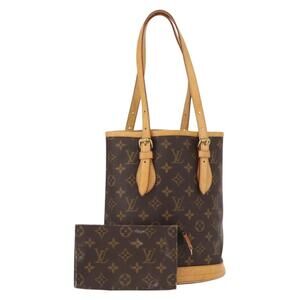 LOUIS VUITTON Monogram Bucket PM Shoulder Bag M42238 LV Auth am10323